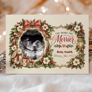 Baby on the Way Christmas Photo Holiday Card