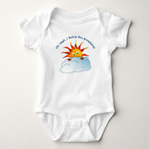Baby One Pc T Shirt, Brings the Sunshine, Fun Bodysuit