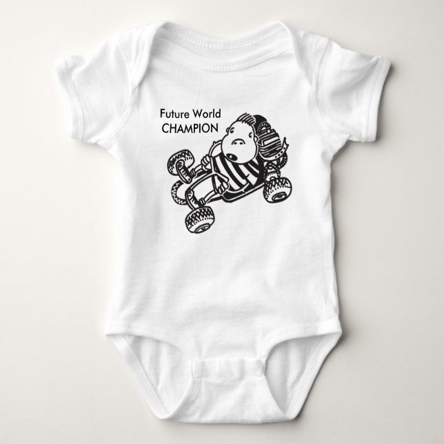 baby one piece creeper future world champion (Front)