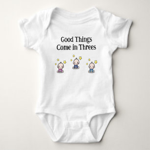 baby one piece for triplets, triplets gift idea, baby bodysuit