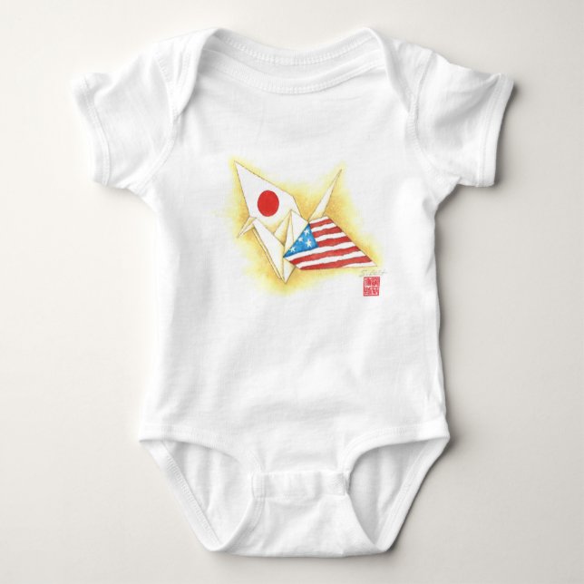 Baby One Piece ~ Japan-U.S. Friendship Baby Bodysuit (Front)
