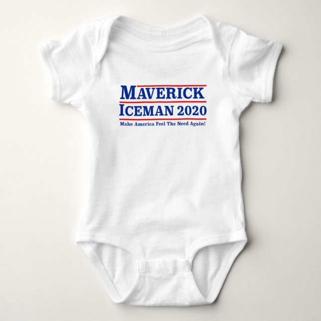 Baby One Piece Maverick Iceman 2020 Election Bodysuit (Front)