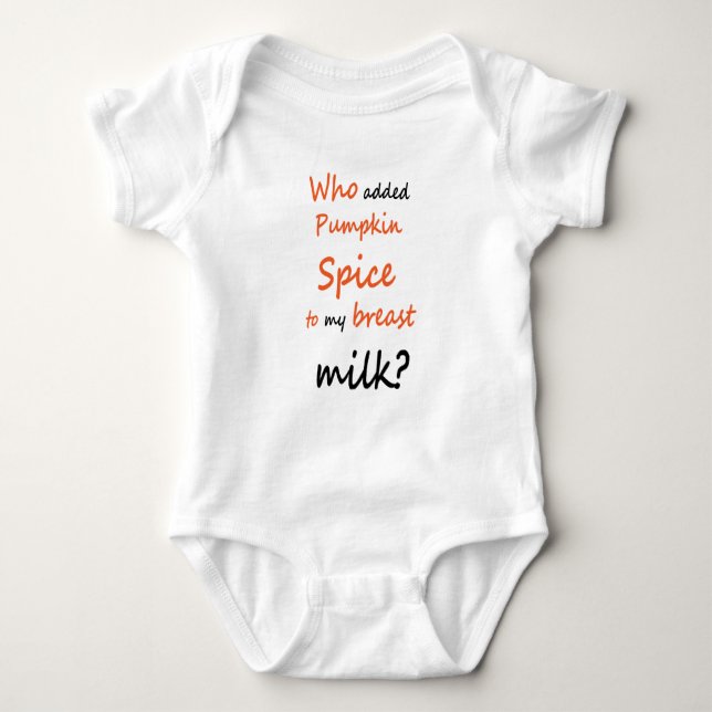 Baby Onesis  Pumpkin Spice Baby Bodysuit (Front)