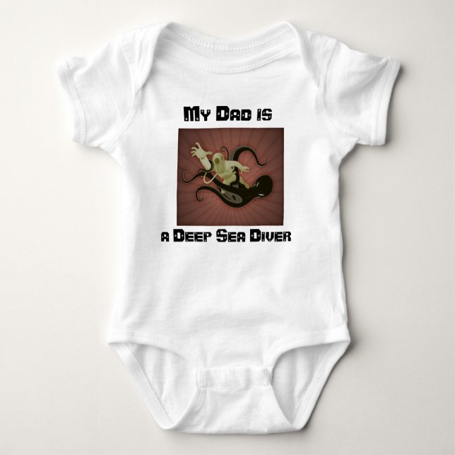 Baby onsie deep sea diver baby bodysuit (Front)
