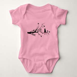 Baby onsie with Cat in tree Baby Bodysuit