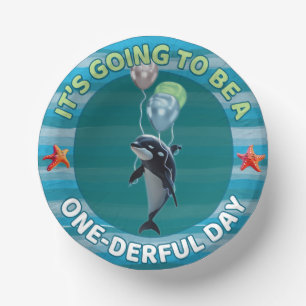 Baby Orca Paper Bowl Plate