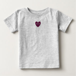Baby Organic Tee - Raspberry HAMbyWG Heart