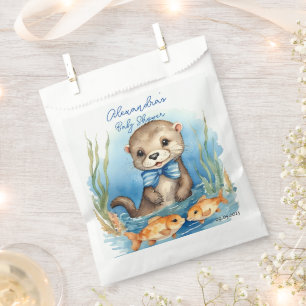 Baby Otter Boy Baby Shower Favour Bags