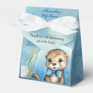 Baby Otter Boy Baby Shower Favour Box
