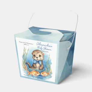 Baby Otter Boy Baby Shower Favour Box