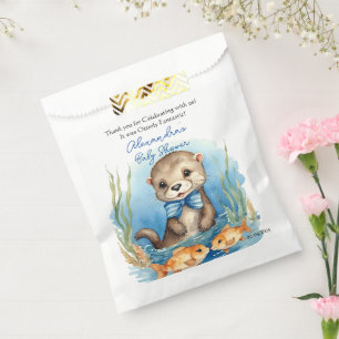 Baby Otter Boy Baby Shower Thank You Favour Bags