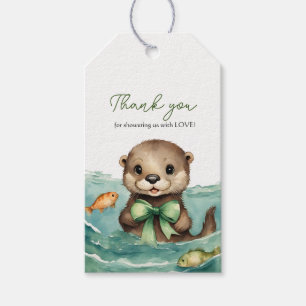 Baby Otter Gender Neutral Baby Shower Thank You Gift Tags