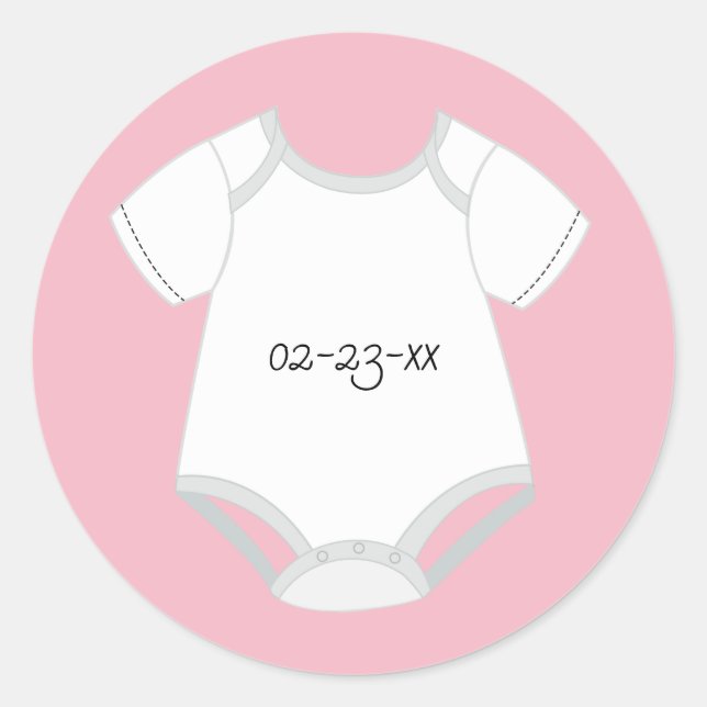 Baby Outfit Stickers with Due Date (Front)