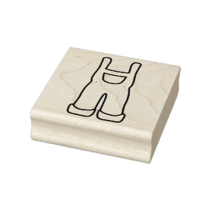 Baby Overalls Rubber Stamp