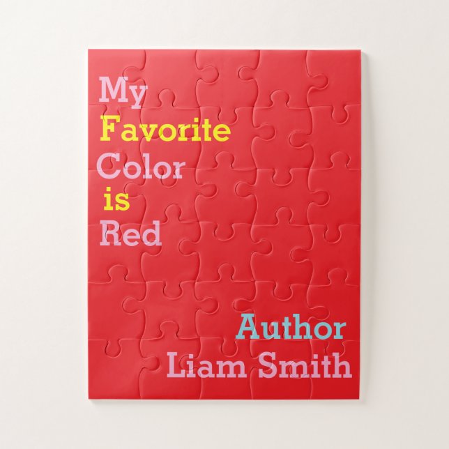 Baby Oversized Puzzle Favourite Colour is Red  (Vertical)