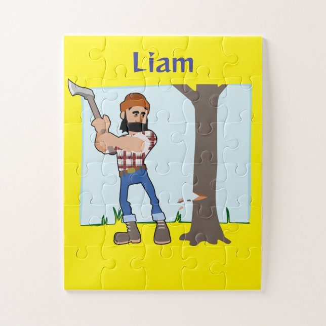 Baby Oversized Puzzle Tree Cutting Farmer (Vertical)