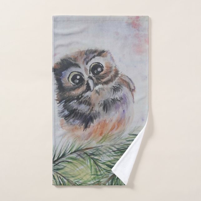 Baby Owl Bath Towel Set (Hand Towel)