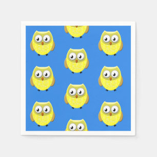Baby Owl Cartoon Napkin