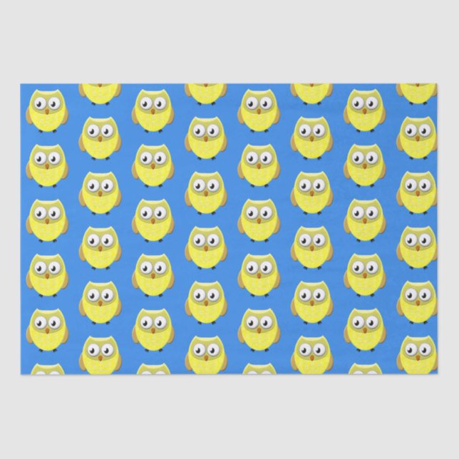 Baby Owl Cartoon Tissue Paper (Front)
