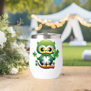 Baby Owl Cute St Patrick Cartoon
