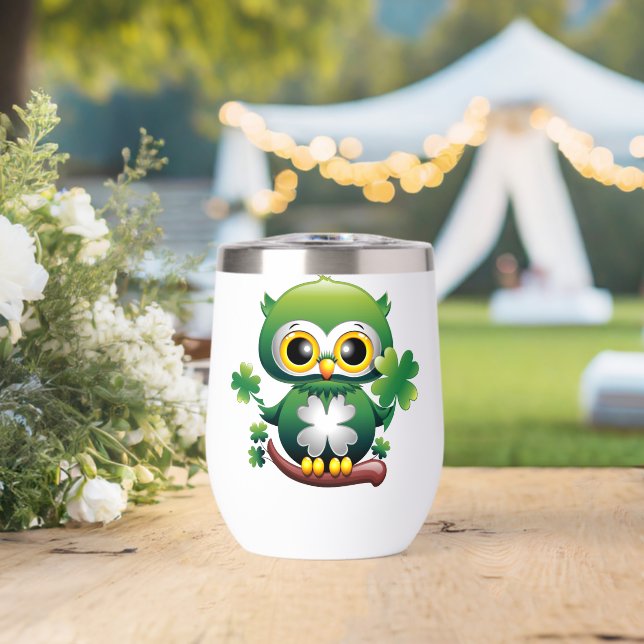 Baby Owl Cute St Patrick Cartoon (Wedding (Rotated))