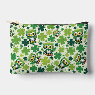 Baby Owl Cute St Patrick Cartoon Accessory Pouch