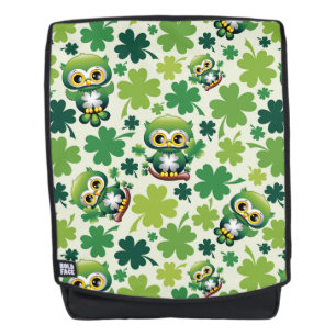 Baby Owl Cute St Patrick Cartoon Backpack