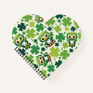 Baby Owl Cute St Patrick Cartoon Notebook