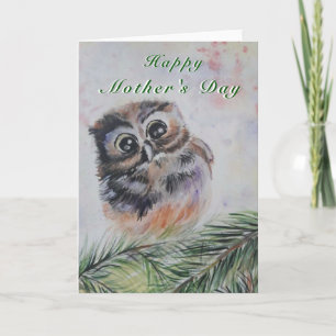 Baby Owl Mother's Day Card