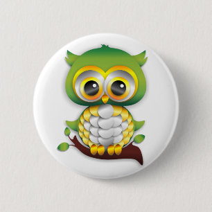 Baby Owl Paper Craft Button