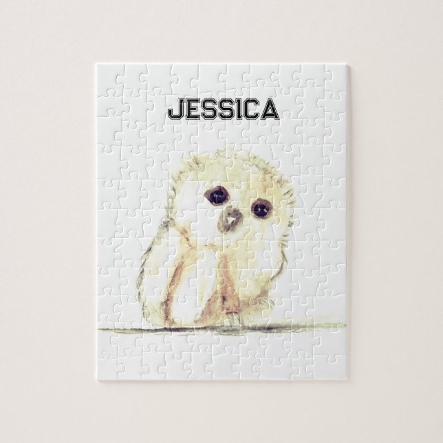 Baby owl small bird Animal Woodland Forest Jigsaw Puzzle (Vertical)