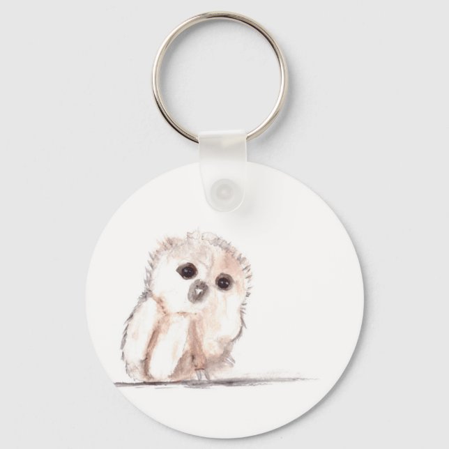 Baby owl small bird key ring (Front)
