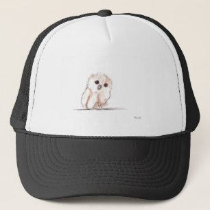 Baby owl small bird trucker hat
