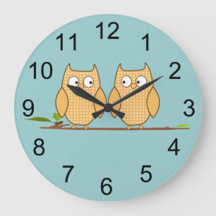 Baby Owls Wall Clock