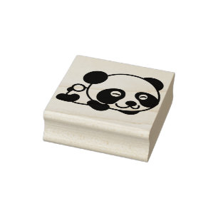 baby panda art stamp