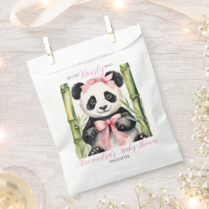 Baby Panda Bear Bearly Wait Girls Baby Shower Favour Bags
