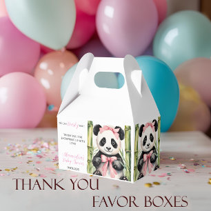 Baby Panda Bear Bearly Wait Girls Baby Shower Favour Box