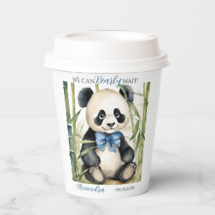 Baby Panda Bear Boy Baby Shower Paper Cups