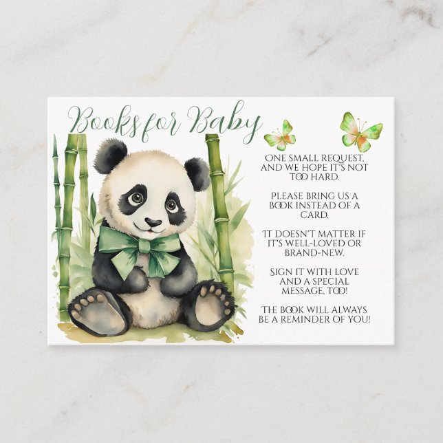 Baby Panda Bear Gender Neutral Books for Baby  Enclosure Card (Front)