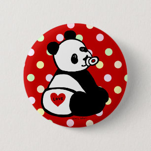 Baby Panda Cartoon 6 Cm Round Badge