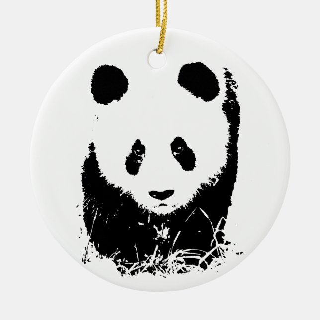 Baby Panda Ceramic Tree Decoration (Front)