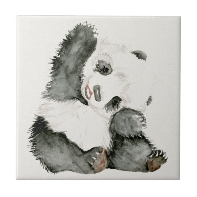 Baby Panda | Cute & Furry Tile (Front)