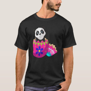 Baby Panda Hatching From Easter Egg Easter Day T-Shirt