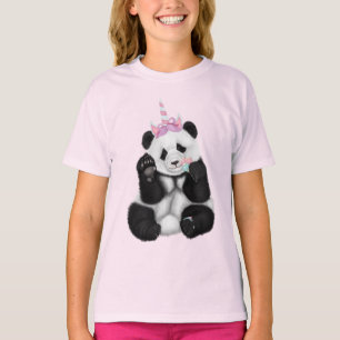 Baby panda in unicorn hat T-Shirt