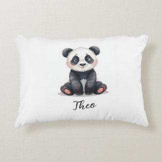 Baby Panda Nursery Lumbar Pillow with Custom Name