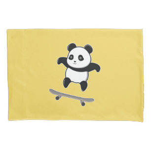 Baby Panda Skateboard Pillowcase