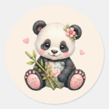 Baby Panda Watercolor Sticker | Baby Panda Sticker