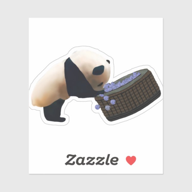 Baby Panda with Blueberries  (Sheet)