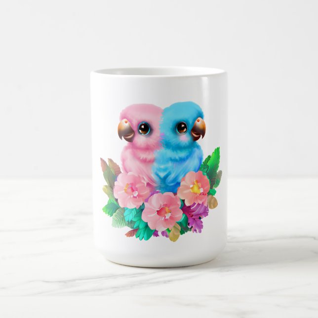 Baby Parrot Twins Coffee Mug (Center)