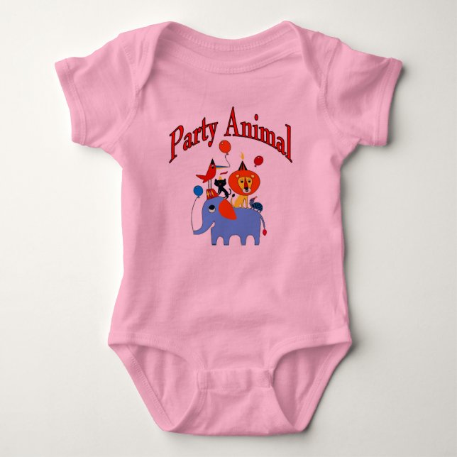Baby Party Animal Baby Bodysuit (Front)